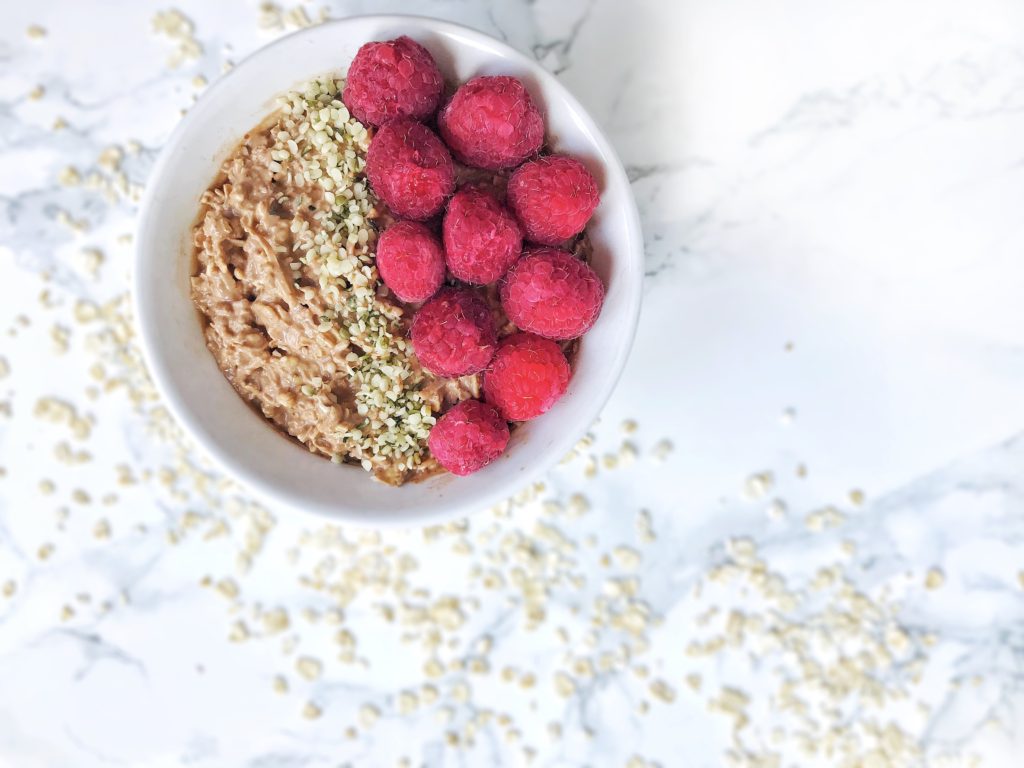 Overnight Oats with Raspberries
