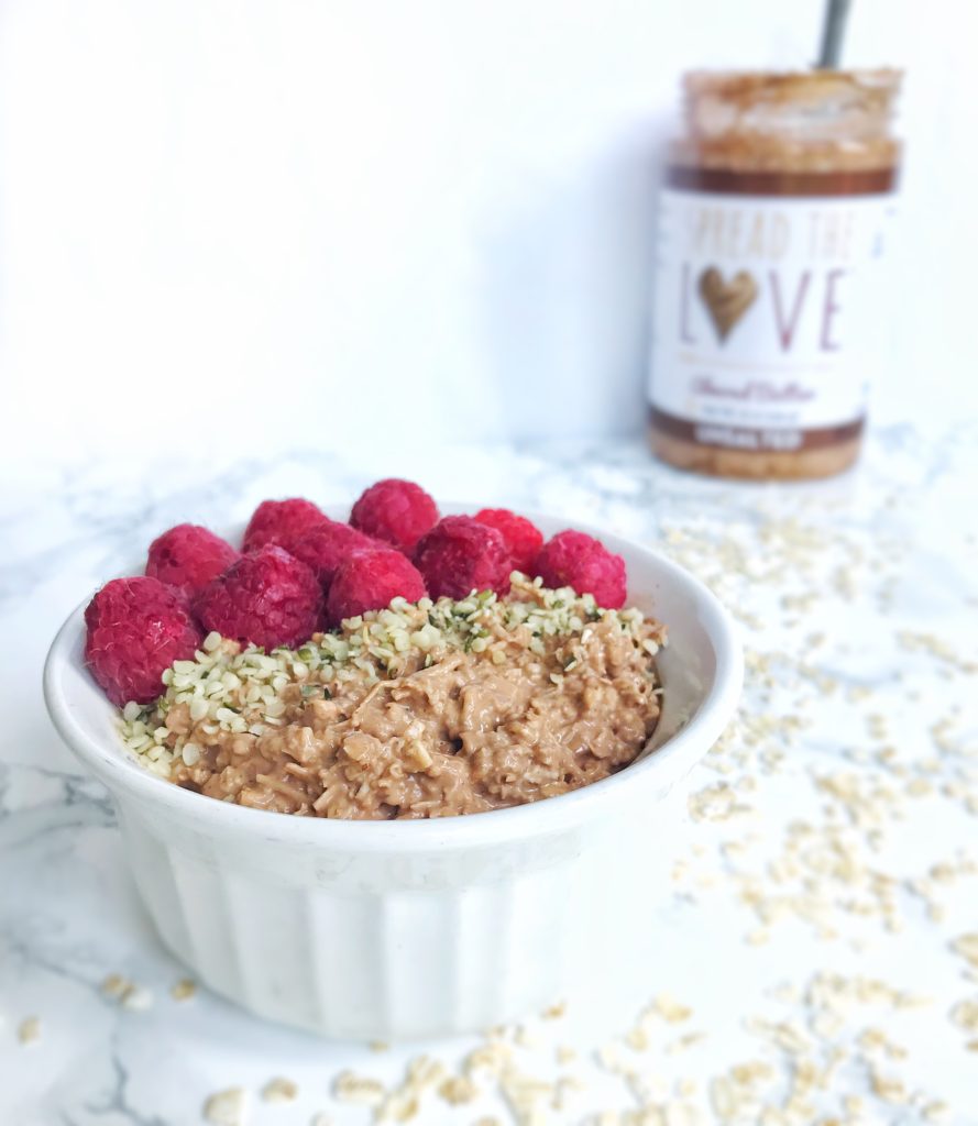 Overnight Oats with Raspberries